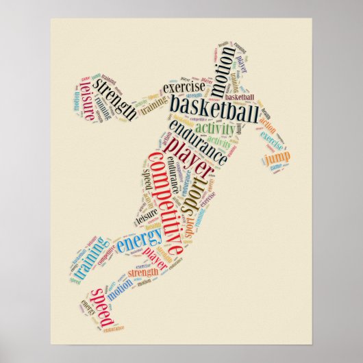 Basketbalspeler Poster (Voorkant)