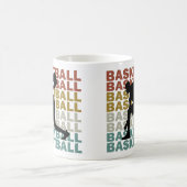 Basketbalspeler  retro stijl tekst koffiemok (Center)