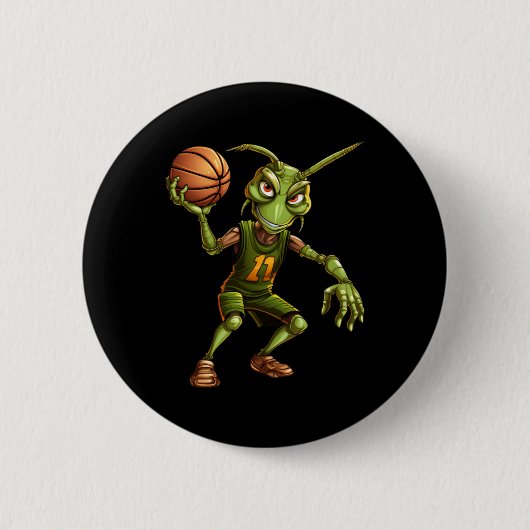 basketbalspeler ronde button 5,7 cm (Voorkant)