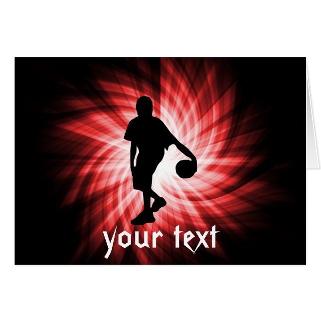 Basketbalspeler; rood (Voorkant Horizontaal)