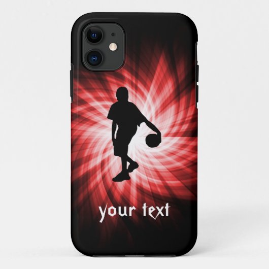 Basketbalspeler; rood Case-Mate iPhone case (Achterkant)