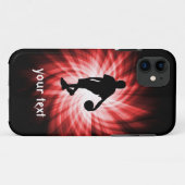 Basketbalspeler; rood Case-Mate iPhone case (Achterkant (horizontaal))
