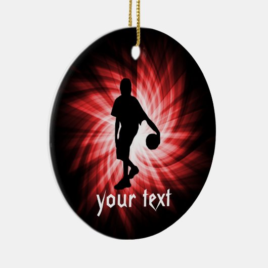 Basketbalspeler; rood keramisch ornament (Rechts)