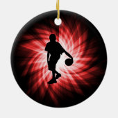 Basketbalspeler; rood keramisch ornament (Achterkant)