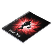 Basketbalspeler; rood notitieboek (Linkerzijde)