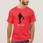 Basketbalspeler; Rood T-shirt (Voorkant)