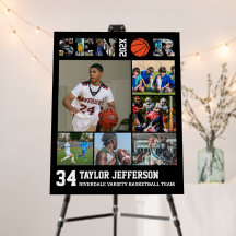 Basketbalspeler Senior Sport Team Fotocollage