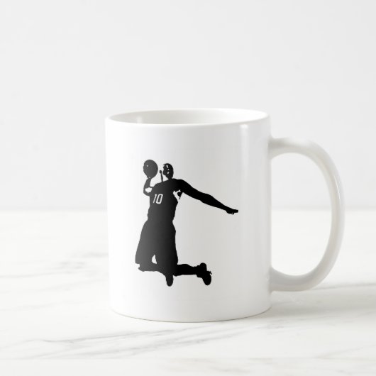Basketbalspeler Silhouet Koffiemok (Rechts)