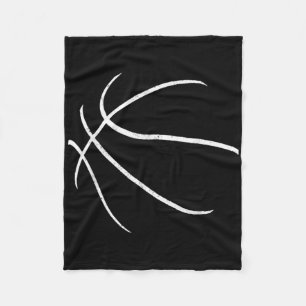 Basketbalspeler Silhouette Design Fleece Deken