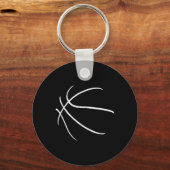 Basketbalspeler Silhouette Design Sleutelhanger (Voorkant)
