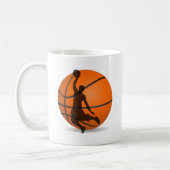 basketbalspeler silhouette pop art koffiemok (Links)