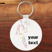 basketbalspeler sleutelhanger (Voorkant)