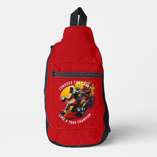 Basketbalspeler Sling Bag (Voorkant)