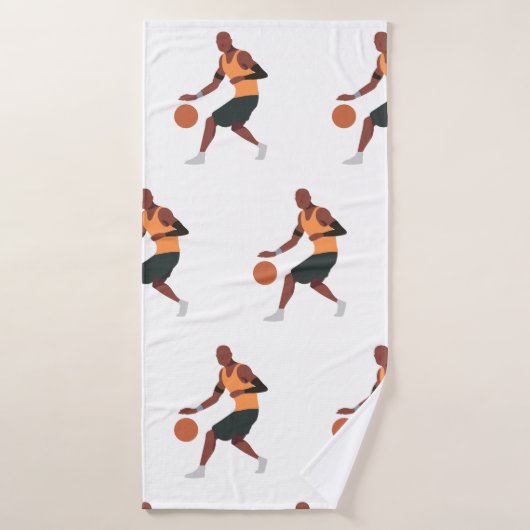 Basketbalspeler speelt badhanddoek (Badhanddoek)