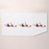 Basketbalspeler speelt badhanddoek (Badhanddoek)