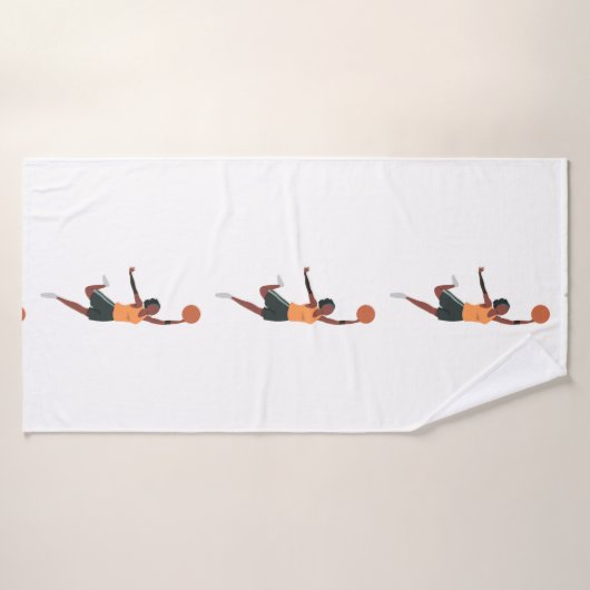 Basketbalspeler speelt badhanddoek (Badhanddoek)