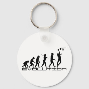 Basketbalspeler Sport Evolutie Kunst Sleutelhanger