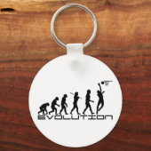 Basketbalspeler Sport Evolutie Kunst Sleutelhanger (Voorkant)