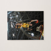 Basketbalspeler springt in de lucht legpuzzel (Horizontaal)
