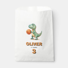 Basketbalspeler T-rex Verjaardag Bedankzakje