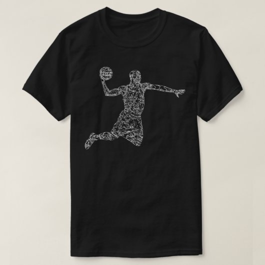 basketbalspeler t-shirt (Design voorkant)