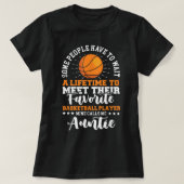 Basketbalspeler tante Basketball Lover Auntie Bas T-shirt (Design voorkant)