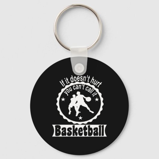 Basketbalspeler Team Coach Gezegden Gift Idee Sleutelhanger (Voorkant)
