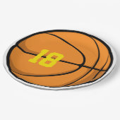 Basketbalspeler Teamnummer Verjaardag Leeftijd Ple Papieren Bordje (Gekanteld)