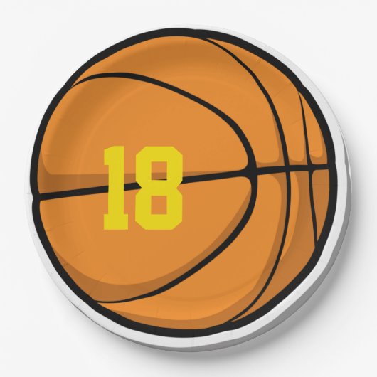 Basketbalspeler Teamnummer Verjaardag Leeftijd Ple Papieren Bordje (Voorkant)