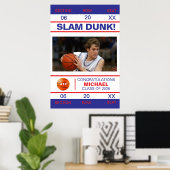 Basketbalspeler Toegangskaart Afgestudeerd Poster (Thuiskantoor)