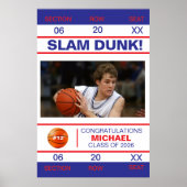 Basketbalspeler Toegangskaart Afgestudeerd Poster (Voorkant)