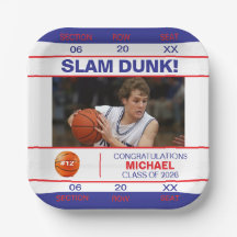Basketbalspeler toegangsticket afgestudeerd