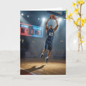Basketbalspeler verjaardag Nummer 67 Kaart (Gele Bloem)