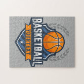 Basketbalspeler VOEG NAAM TOE Varsity Schoolteam Legpuzzel (Horizontaal)