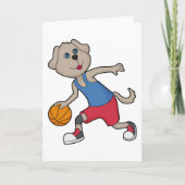 Basketbalspeler voor honden Basketbal Kaart (Voorkant)