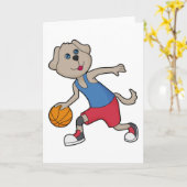 Basketbalspeler voor honden Basketbal Kaart (Gele Bloem)