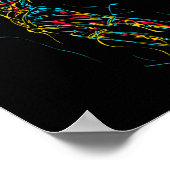 Basketbalspeler voor kinderen Abstracte papa-game Poster (Hoek)