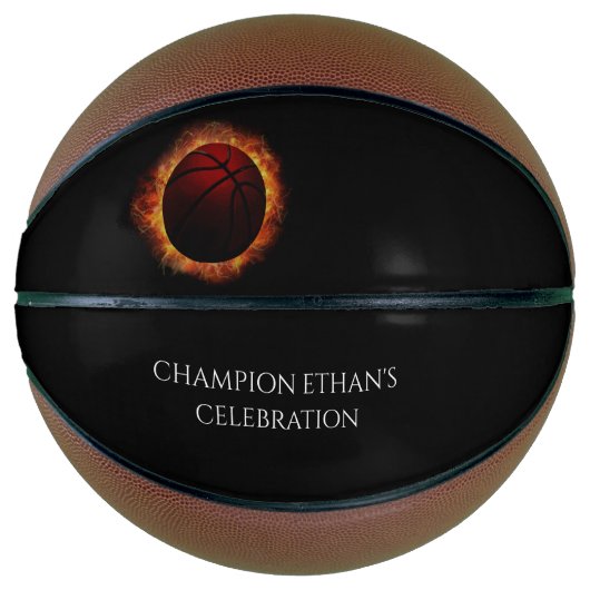 Basketbalspeler vrijgezel / verjaardagsfeestje get basketbal (Voorkant)