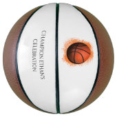 Basketbalspeler vrijgezel / verjaardagsfeestje get basketbal (Verticaal)