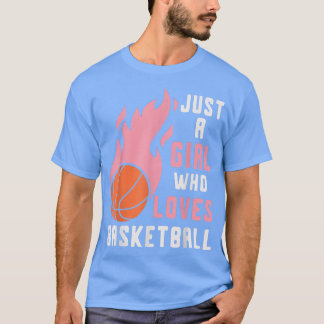 Basketbalspeler Vrouwen gewoon een meisje dat van  T-shirt