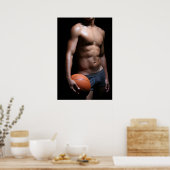 basketbalspeler W6 Poster (Keuken)