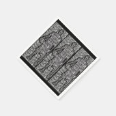 Basketbalspeler Zwart Wit Papier servetten (Hoek)