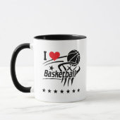Basketbalspelers I Love Basketball Mok (Links)
