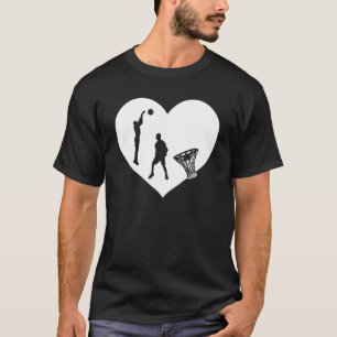 Basketbalspelers Mannen Vrouw Vallen aderen T-shirt