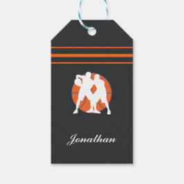 Basketbalspelers noemen Initiaal Gepersonaliseerde Cadeaulabel