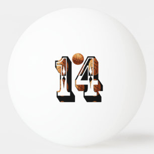 Basketbalspelers Nummer Veertien Afbeelding Logo, Pingpongbal