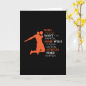 Basketbalsport Basketball Team Player Gift Idee Kaart (Gele Bloem)