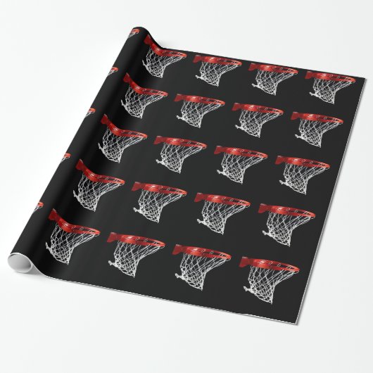 basketbalsport cadeaupapier (Uitgerold)