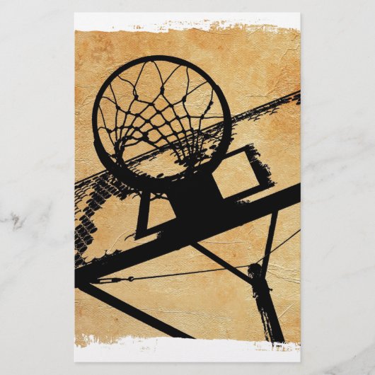 basketbalsport pop kunst briefpapier (Voorkant)