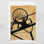 basketbalsport pop kunst briefpapier (Voorkant / Achterkant)
